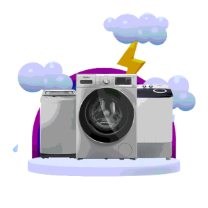 Various types of washing machines, including front-loading, top-loading, and compact models